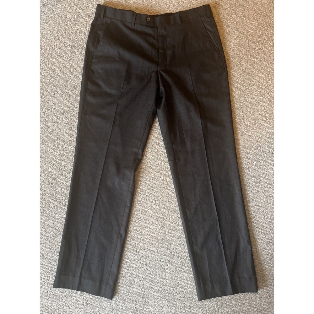 Louis Philippe Mens Dress Pants Black Classic Fit Size 36x31 LPT161